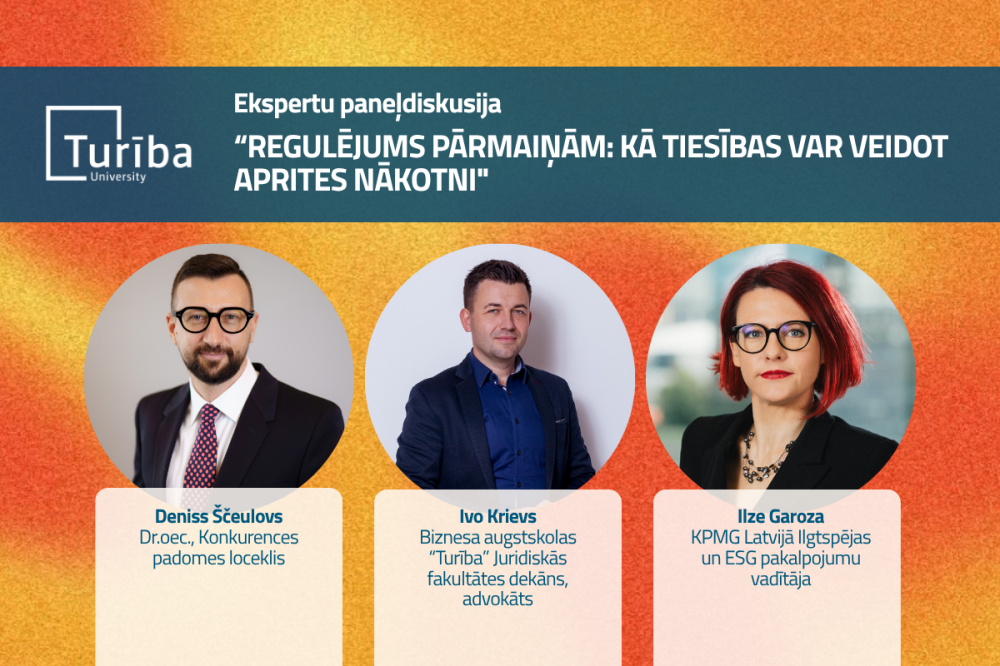 Ekspertu paneļdiskusija “Regulējums pārmaiņām: kā tiesības var veidot aprites nākotni”