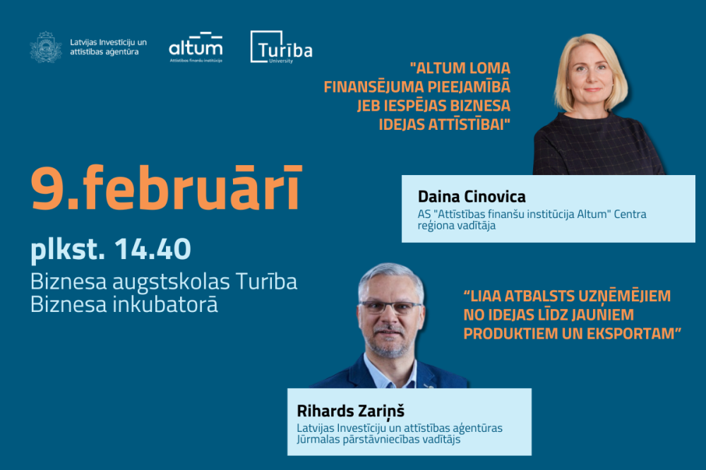 Turības biznesa inkubatorā norisināsies seminārs par atbalstu uzņēmējdarbības īstenošanai